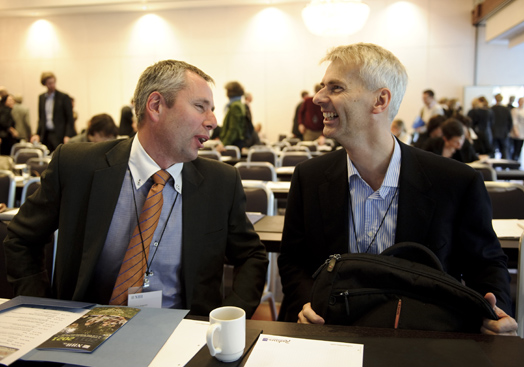 Gunnar J. Torgersen og Øystein Thøgersen, NHHs Høstkonferanse 2010 (Foto: Kristian Helgesen)