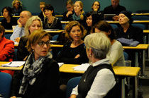 Post doc Therese Sverdrup in the middle, professor Inger Stensaker to the left and professor Ingeborg A. Kleppe to the right.