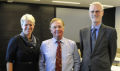 Nina Skage, Endre Røsjø and Frøystein Gjesdal (Photo. Hallvard Lyssand/NHH)